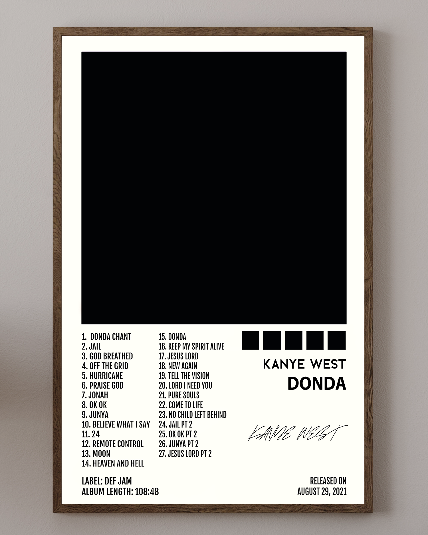 Kanye West Donda Merch popular +Poster