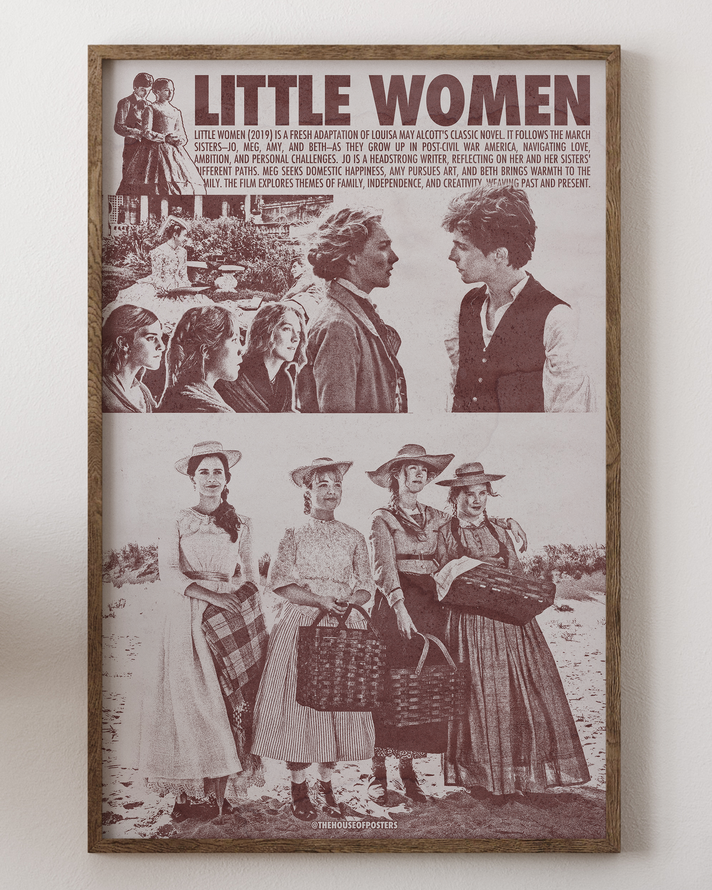 Little Women poster with Saoirse Ronan, warm family art, from House of Posters.