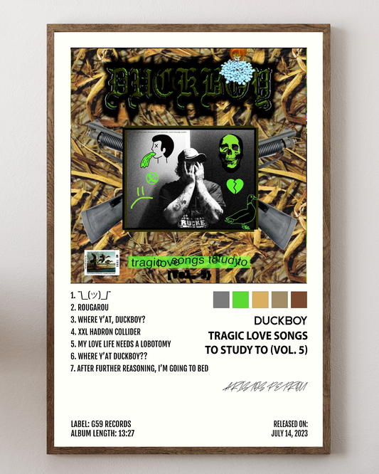 Duckboy poster, rap music poster, hip hop poster, Duckboy print, underground rap poster, urban music decor, modern rap poster, Duckboy wall art, underground rapper poster, hip hop wall decor, Duckboy album art, rap artist print, streetwear aesthetic poster, alternative rap poster, Duckboy tour poster