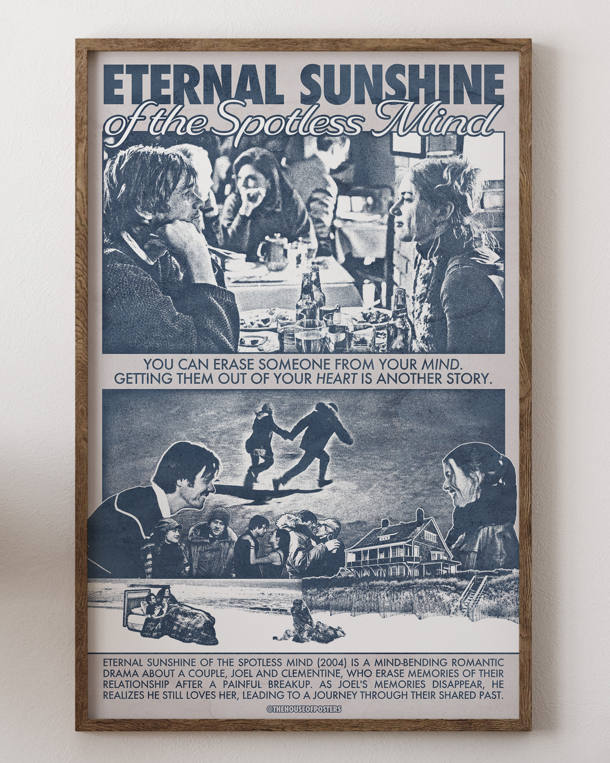 Eternal Sunshine poster with Jim Carrey, surreal art, from House of Posters.