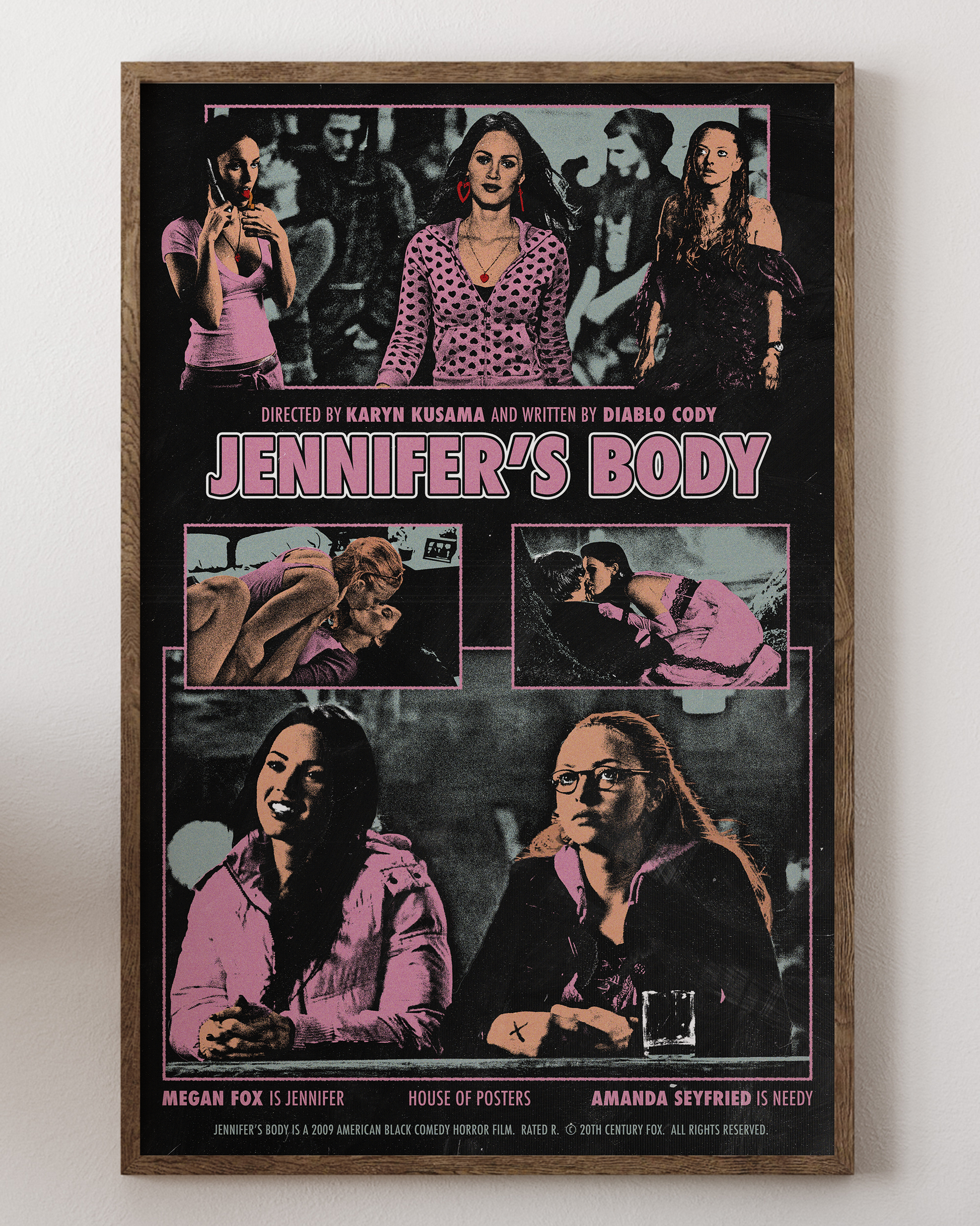 Jennifer’s Body poster with Megan Fox, horror comedy art, from House of Posters.