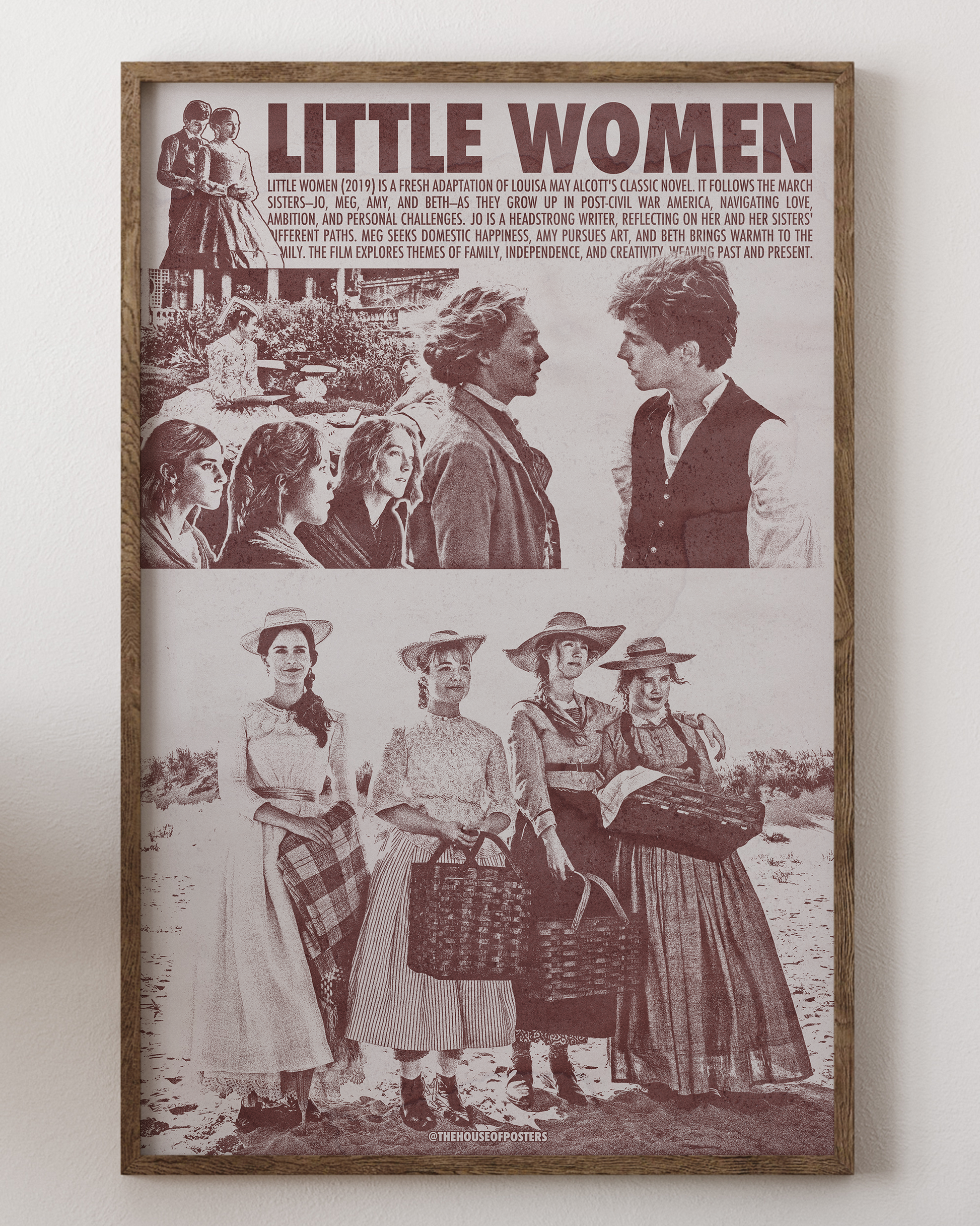 Little Women poster with Saoirse Ronan, warm family art, from House of Posters.