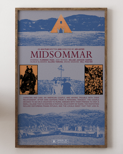 Midsommar poster with Florence Pugh, creepy floral art, from House of Posters.
