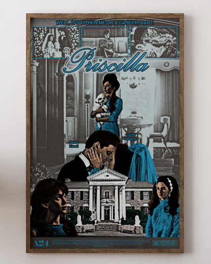 Priscilla poster with Cailee Spaeny as Priscilla Presley, from House of Posters.