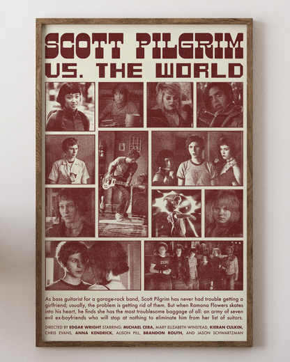 Scott Pilgrim poster with Michael Cera, comic-style art, from House of Posters.