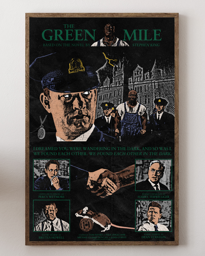 The Green Mile poster with Tom Hanks and prison cell, somber tone, from House of Posters.