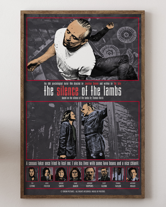 Silence of the Lambs poster with Jodie Foster, moth art, from House of Posters.
