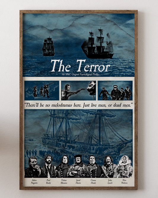 The Terror poster with Arctic ship, historical horror art, from House of Posters.