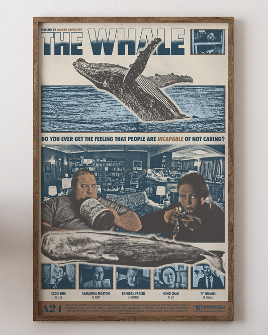 The Whale poster featuring Brendan Fraser, emotional portrait, from House of Posters.